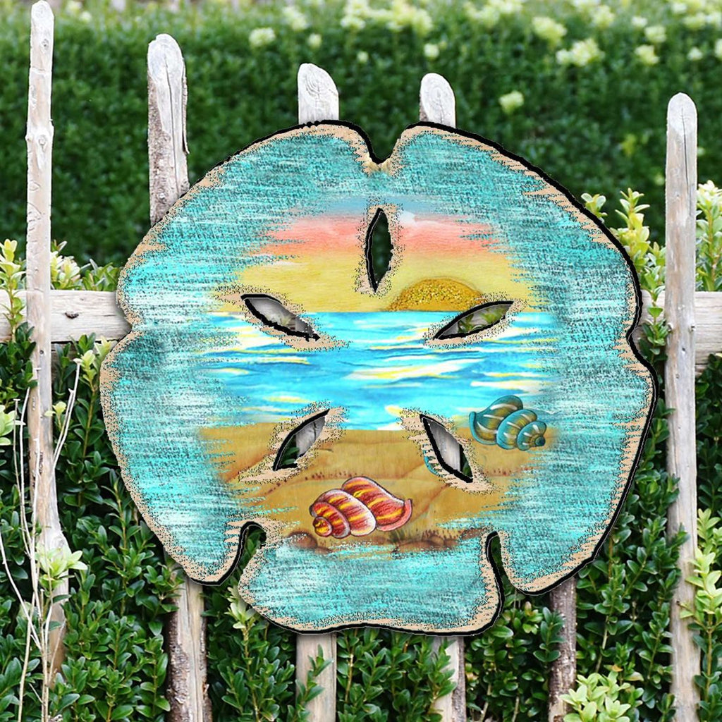 Sand Dollar Coastal Outdoor Decor Large Ornament by G. DeBrekht - Coastal Holiday Decor - 8198539M