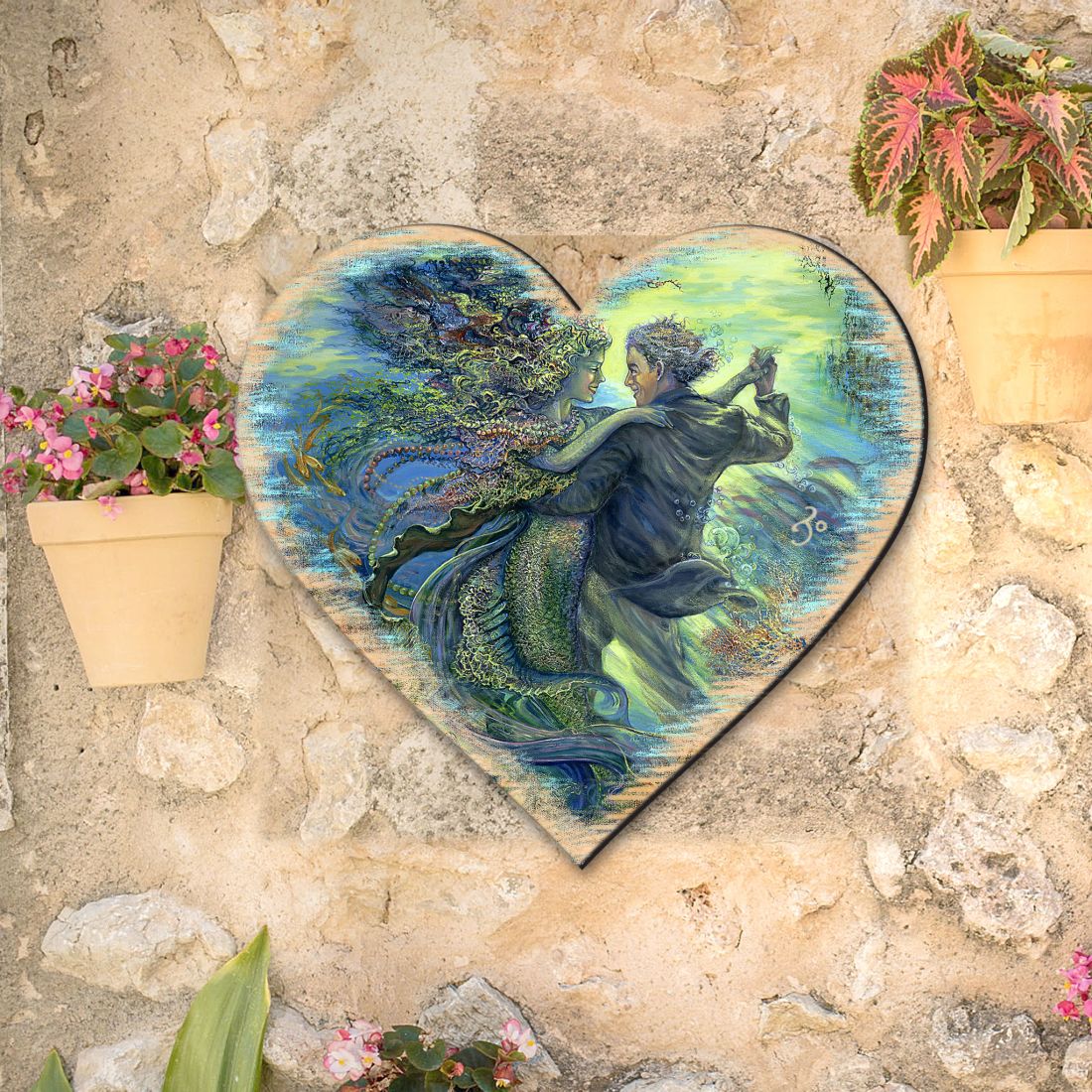For The Love of Mermaid Coastal Outdoor Decor by Josephine Wall - Coastal Sea-Life Decor - 8472111F-JW