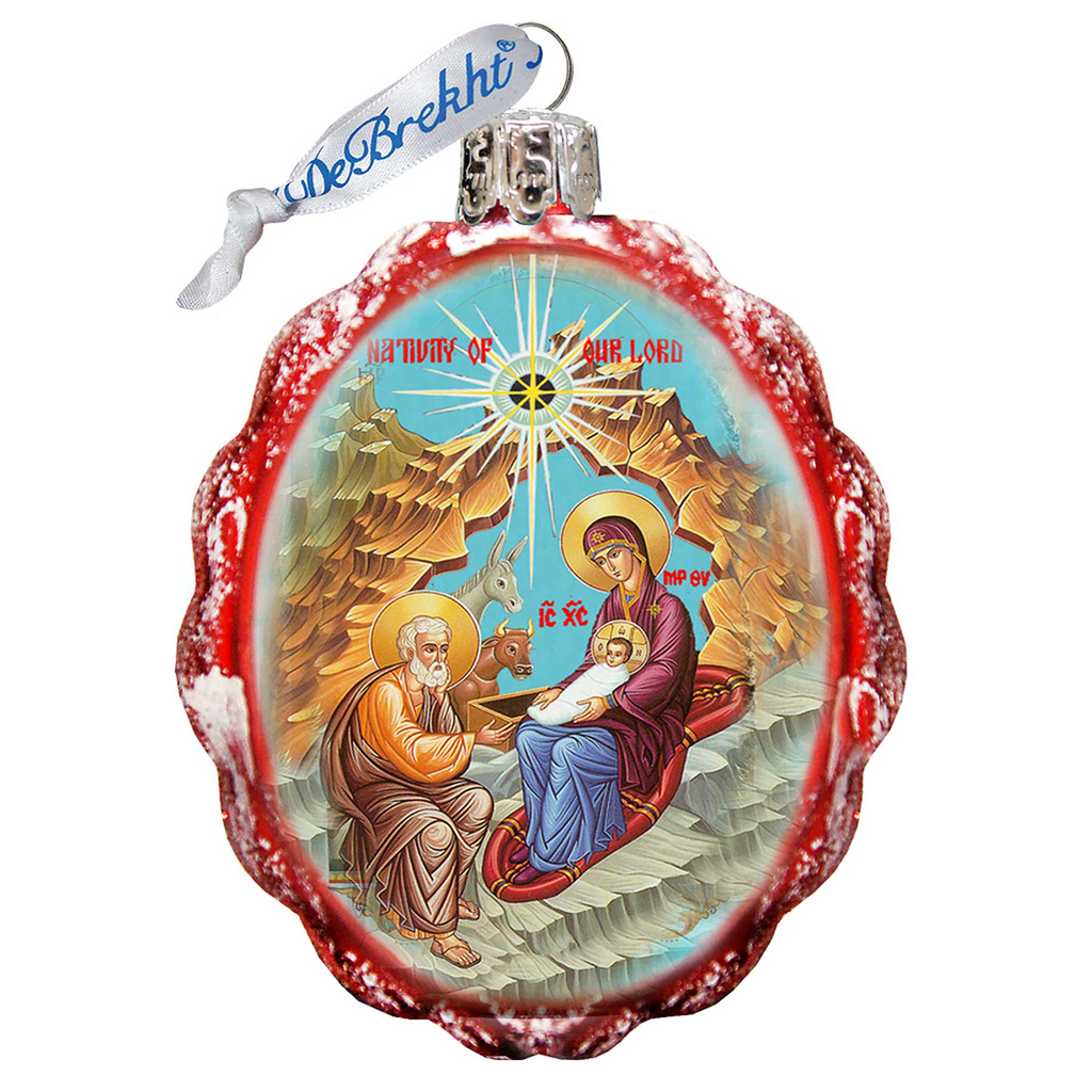The Nativity Glass Ornament, Nativity Inspirational Decor - 772025